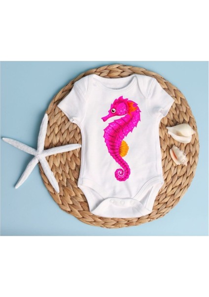 Pembe Denizatı Bebek Zıbın Body