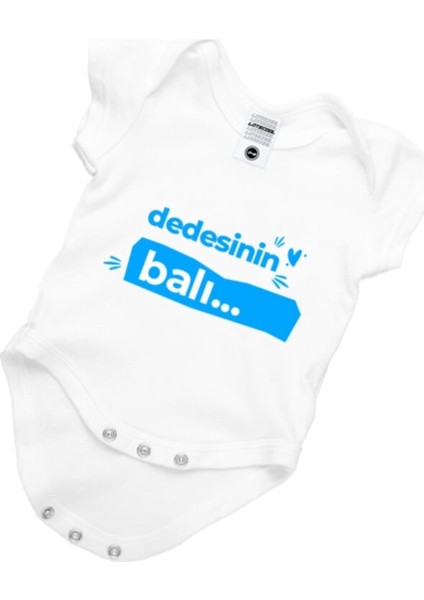 Bebek Beyaz Dedesinin Balı Yazılı Zıbın Body