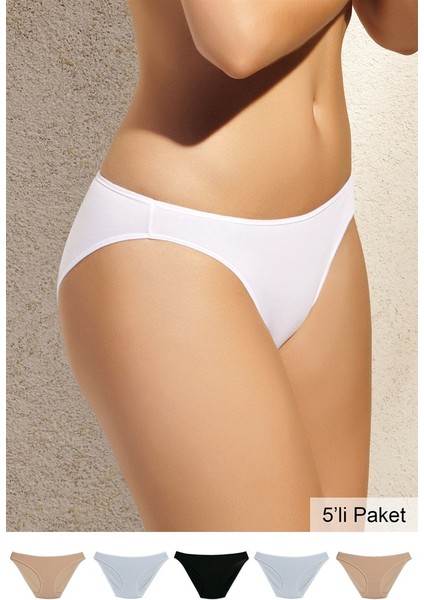 Kadın High Leg Cut 5 Li Bikini Külot 2057 Renkli fiyatları