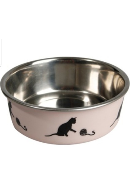 Bella Kedi Çelik Mama Kabı 10 Cm 160 Ml Pembe