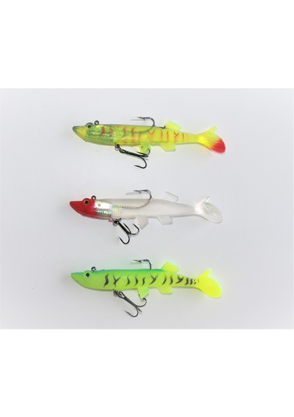 3lü Turna Silikon Set 12 cm 22 gr Renk: 068, 141, 103