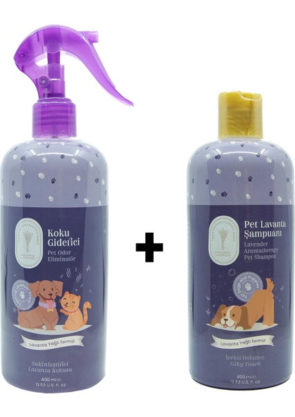 Gallipoli Lavender Parazit Önleyici Köpek Şampuanı 400 Ml+Pet Koku Giderici 400 ml