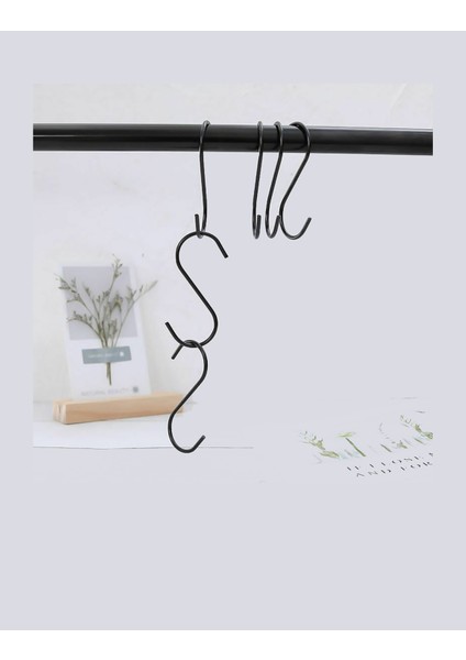 3x75 Siyah S Kanca, Mutfak Kanca, Banyo Kanca, Gardırop Kanca, 7,5 cm indirimleri