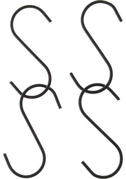 3x75 Siyah S Kanca, Mutfak Kanca, Banyo Kanca, Gardırop Kanca, 7,5 cm