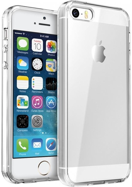 Apple iPhone 5s Ultra Ince Silikon Kılıf Şeffaf