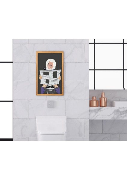 Gift Banyo Tuvalet Dekoratif Retro Ahşap Tablo-17