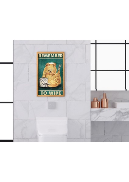 Gift Banyo Tuvalet Dekoratif Retro Ahşap Tablo-13