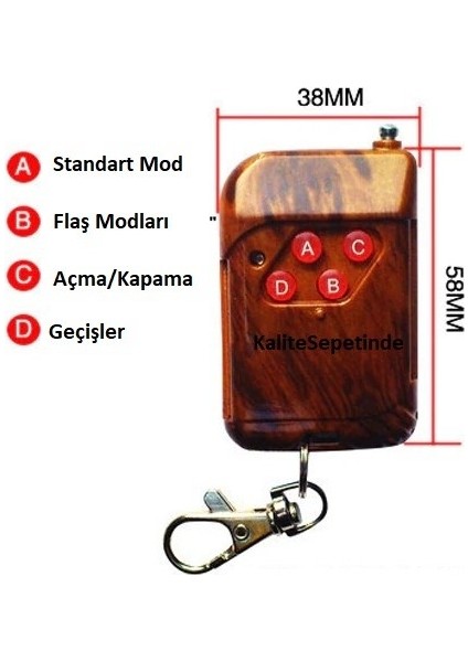 16 Modlu LED Far Kartal Sis Çakar Modülü Uzaktan Kumandalı fiyatları