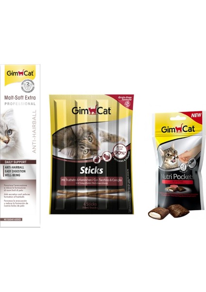 Malt Paste Kedi 100gr+STICKS Hindi 20gr+NUTRI Biftek 60gr