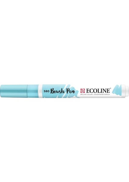 Ecoline : Fırça Uçlu Sulu Boya Kalemi : Pastel Blue