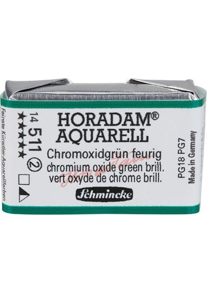 : Horadam Aquarell Artist : Tam Tablet Sulu Boya : Seri 2 : 511 Chromium Oxide Green Brilliant