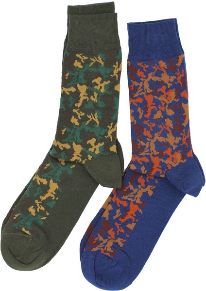2'li Paket Kamuflaj Desenli Kutulu Erkek Çorap fiyatları