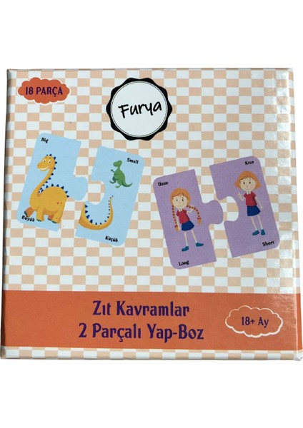 Zıt Kavramlar 2 Parçalı Yap-Boz