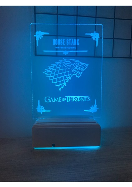 Modiwa Design Game Of Thrones House Stark 16 Renk Gece Lambası