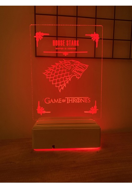 Modiwa Design Game Of Thrones House Stark 16 Renk Gece Lambası