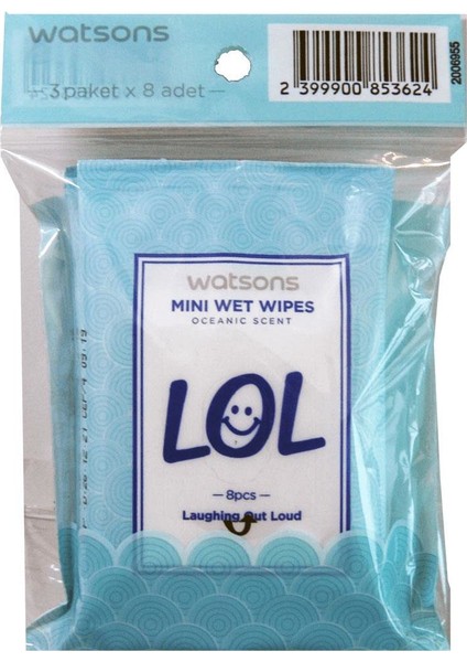 Oceanic Scented Mini Wet Wipes Islak Mendil 3'lü