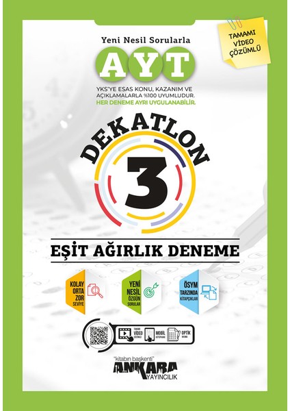 AYT Dekatlon 3 Eşit Ağırlık Deneme -2021