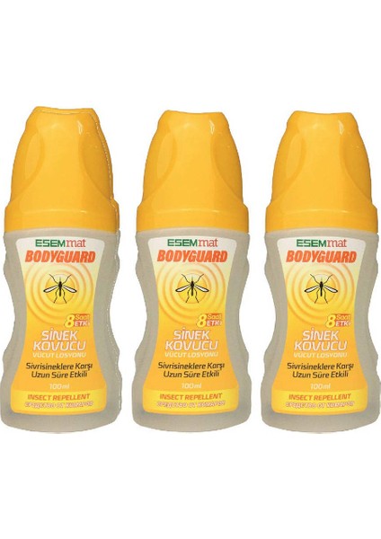 Sinek Kovucu Losyon 8 Saat Etkili 100 ml X3 Adet
