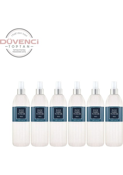 Düvenci Toptan Eyüp Sabri Okyanus Kolonyası 150 ml Silindir Pet Şişe Sprey 6'lı
