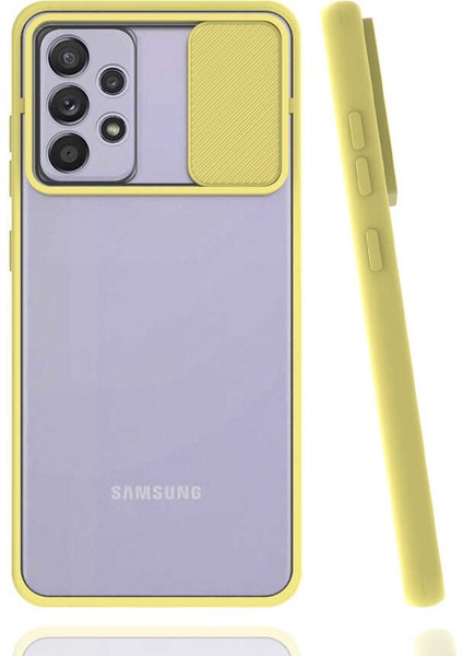 Samsung Galaxy A52 Kılıf Kamera Lens Korumalı Sürgülü Slayt Kılıf