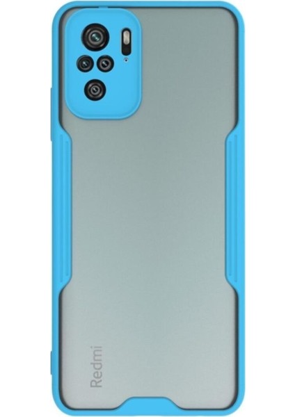 Xiaomi Redmi Note 10 Kılıf Kamera Korumalı Colorful Kapak - Mavi
