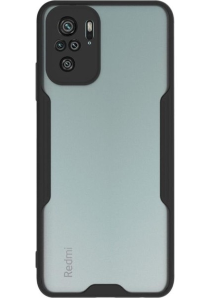 Xiaomi Redmi Note 10S Kılıf Kamera Korumalı Colorful Kapak - Siyah