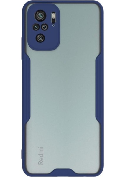 Xiaomi Redmi Note 10S Kılıf Kamera Korumalı Colorful Kapak - Lacivert