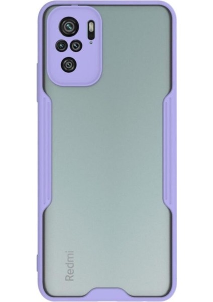 Xiaomi Redmi Note 10S Kılıf Kamera Korumalı Colorful Kapak - Lila