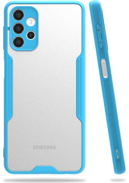 Samsung Galaxy A32 Kılıf Kamera Korumalı Colorful Kapak - Mavi