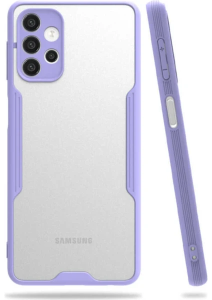 Samsung Galaxy A52 Kılıf Kamera Korumalı Colorful Kapak - Lila