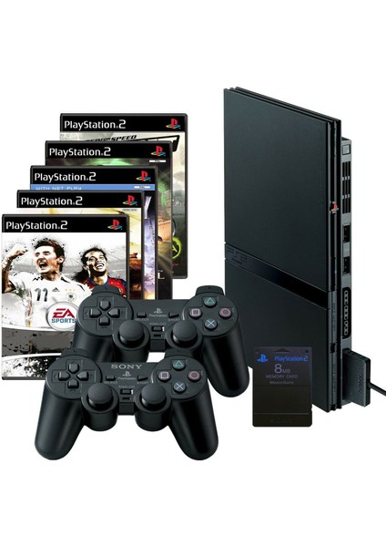 Playstation 2 Kutusunda Yenilenmiş + 2 Oyun Kollu + M.kart