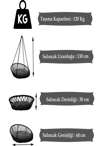 Relaks Sarı (Minderli) Salıncak