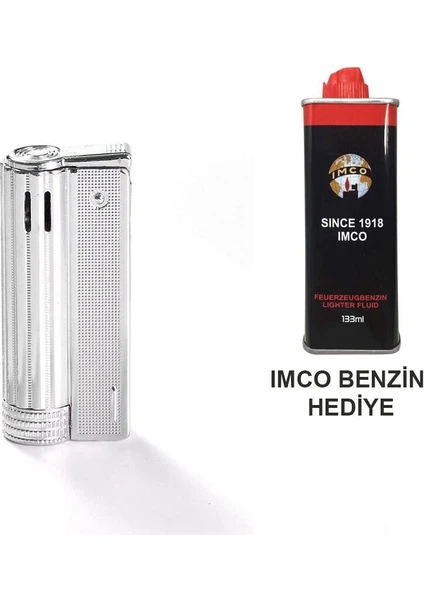 German Benzinli Muhtar Çakmağı Krom+ Imco Benzin Set