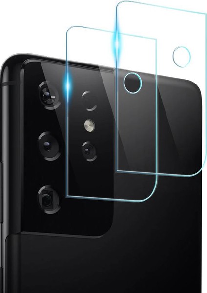 Samsung Galaxy S21 Ultra Kamera Lens Koruyucu 3D Cam Şeffaf