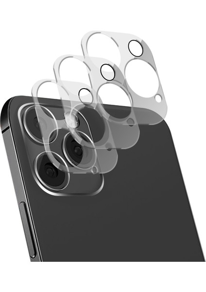 iPhone 11 Pro Max Kamera Lens Koruyucu 3D Cam Şeffaf Tam Kaplama Şeffaf