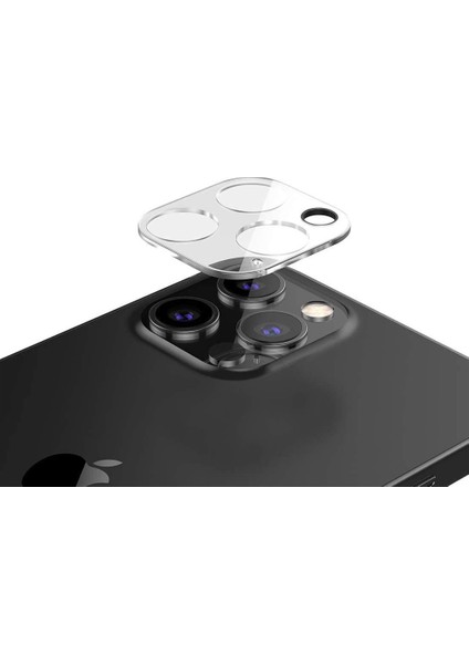iPhone 11 Pro Max Kamera Lens Koruyucu 3D Cam Şeffaf Tam Kaplama Şeffaf