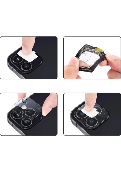 iPhone 11 Pro Max Kamera Lens Koruyucu 3D Cam Şeffaf Tam Kaplama Şeffaf