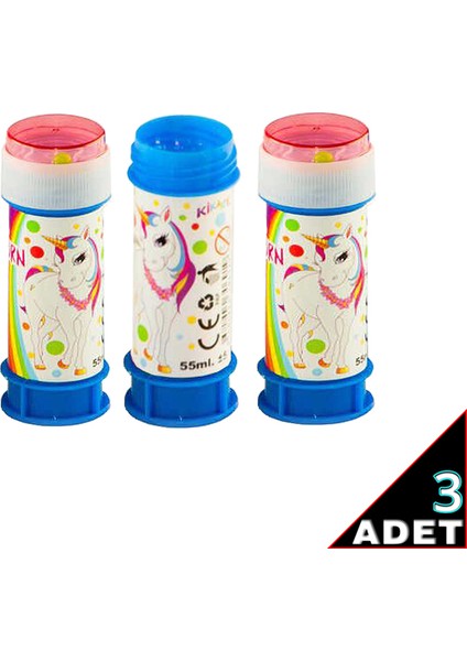 Unicorn Rainbow Köpük Baloncuk - 3 Adet