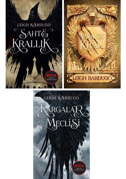 Grishaverse 3 Kitap Set Leigh Bardugo / Sahte Krallık - Yara Izi Kralı - Kargalar Meclisi