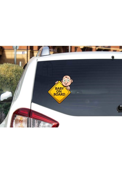 Arabada Bebek Var Araç Sticker (15 x 12,5 Cm) fiyatları