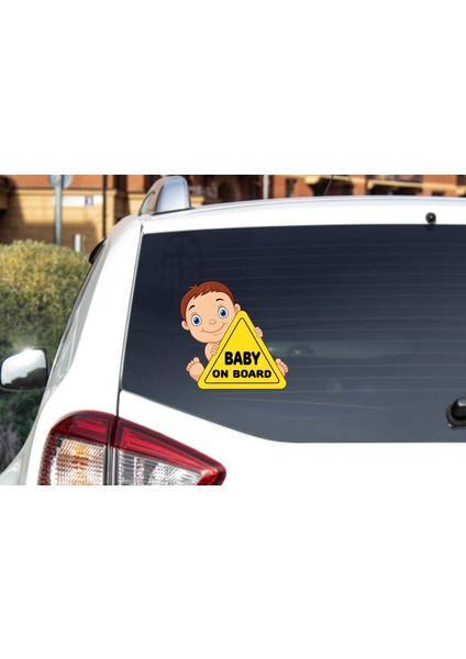 Arabada Bebek Var Araç Sticker (15 x 12,5 Cm) fiyatları