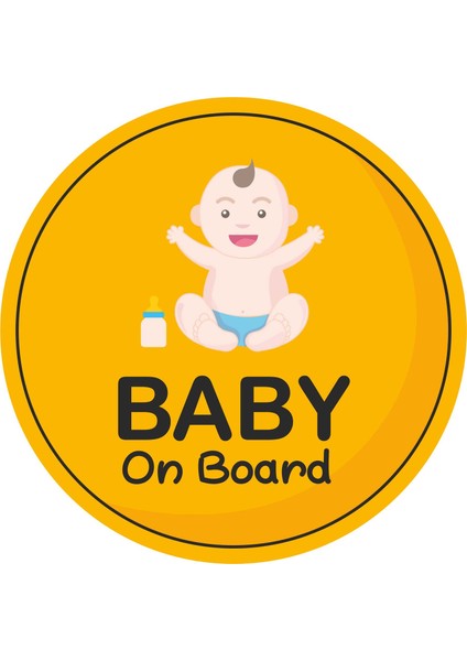 Arabada Bebek Var Araç Sticker (15 x 15 Cm)
