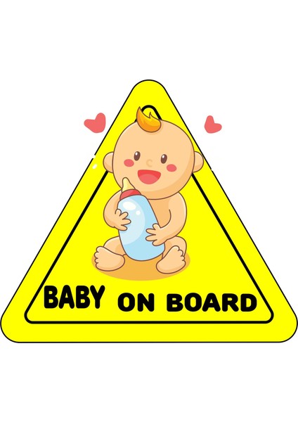 Arabada Bebek Var Araç Sticker (15 x 15 Cm)
