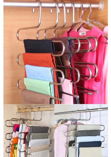 Pantolon Askısı Metal Askı Kravat Eşarp Askısı 5li Set indirimleri