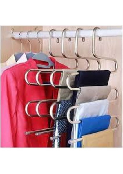 1 Adet Metal Pantolon Askısı Dolap Içi Düzenleyici Şal 5