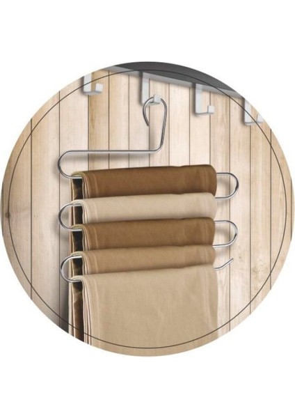 5 Katlı Pantalon - Eşarp Askısı Krom 1 Ad