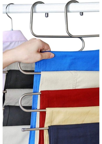 Metal Krom 5 Katlı Pantalon - Eşarp Askısı 2'Li fiyatları