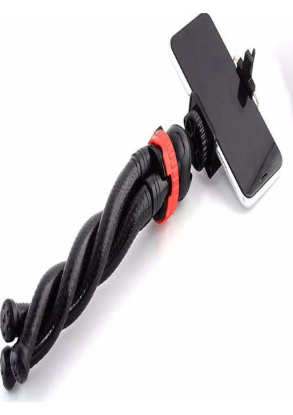 Flx Esnek Tripod Kamera Profesyonel Telefon Tutucu 360 Derece 3 Ayaklı 30 cm Tripot Ahtapot Ayaklı Siyah