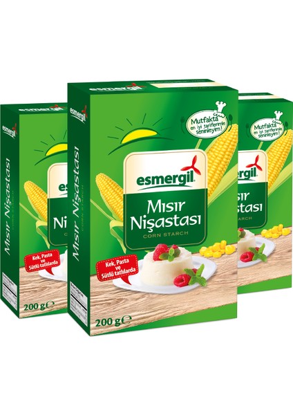 Mısır Nişastası 3'lü Paket 3 x 200 gr
