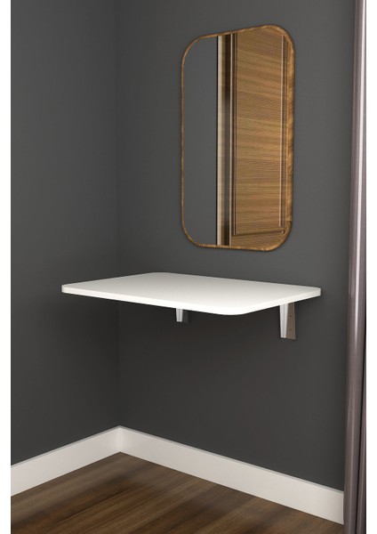 Duvara Monte Katlanır Makyaj Masası